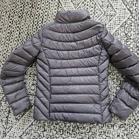 Aqua Metallic Grey Down Puffer Jacket Size Small - Picture 3 of 5